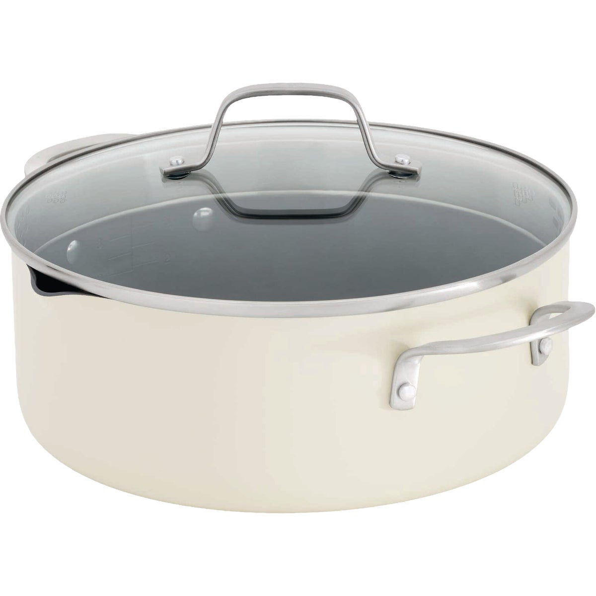 Calphalon 5 Qt. Ceramic Nonstick Dutch Oven with Lid, Flour