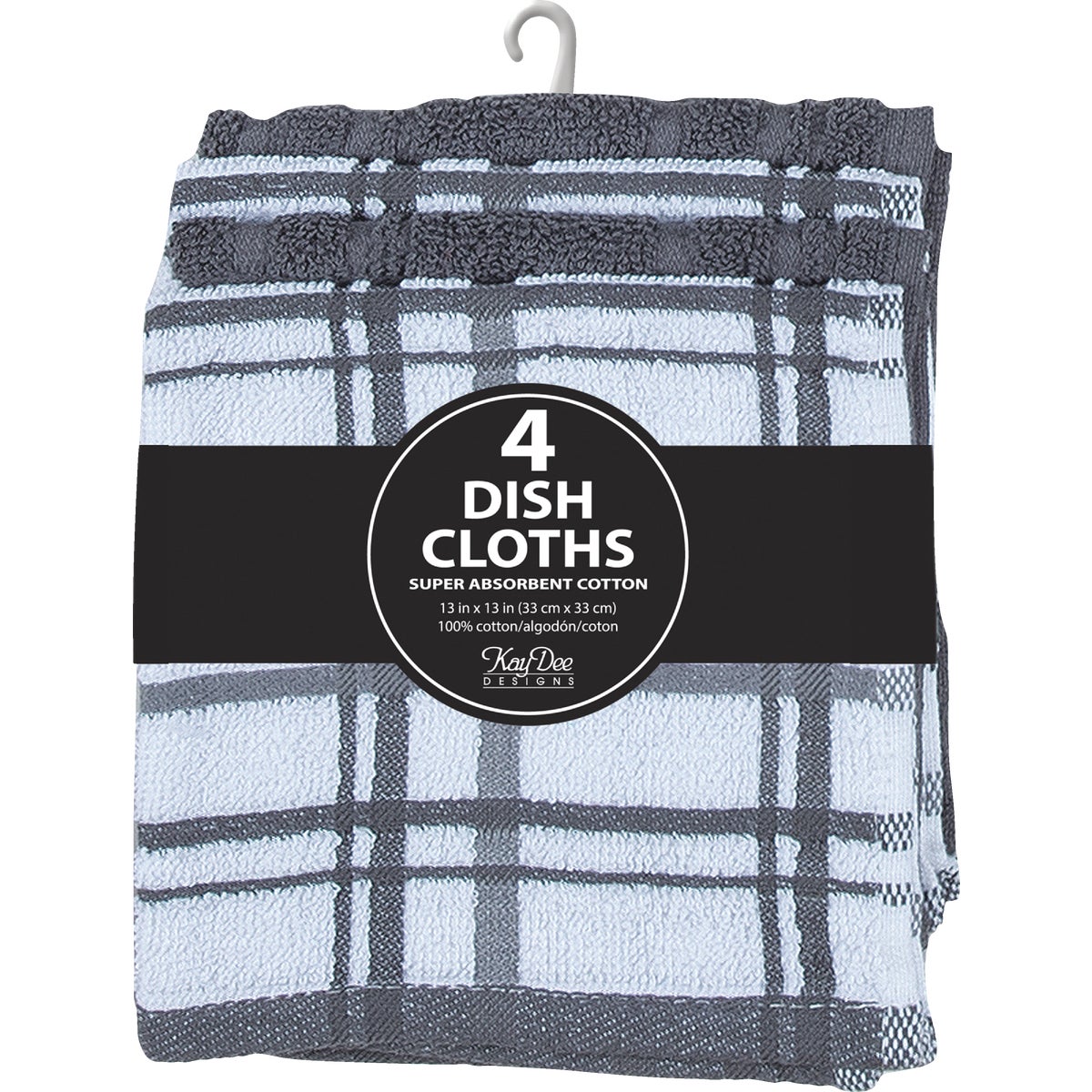 Kay Dee Designs Charcoal Dish Cloth Set (4-Piece) Image 2