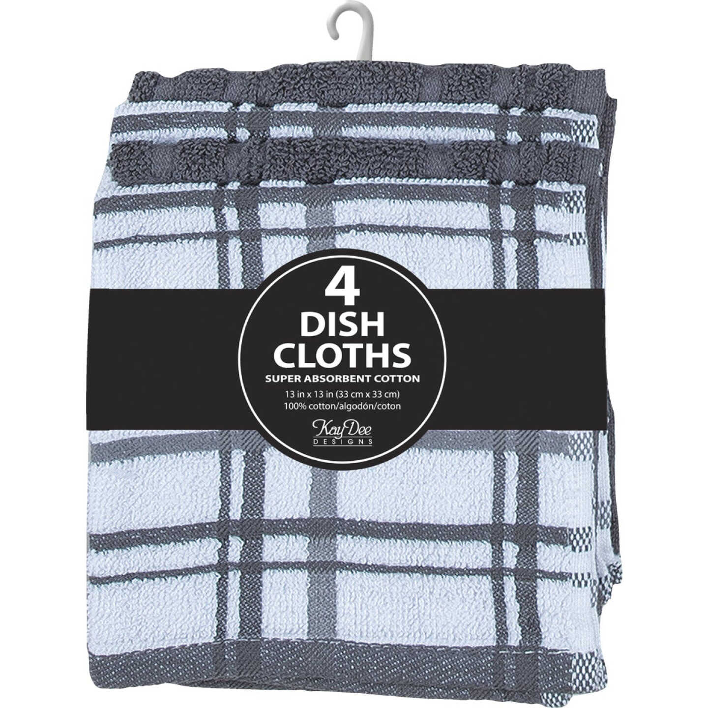 Kay Dee Designs Charcoal Dish Cloth Set (4-Piece) Image 2