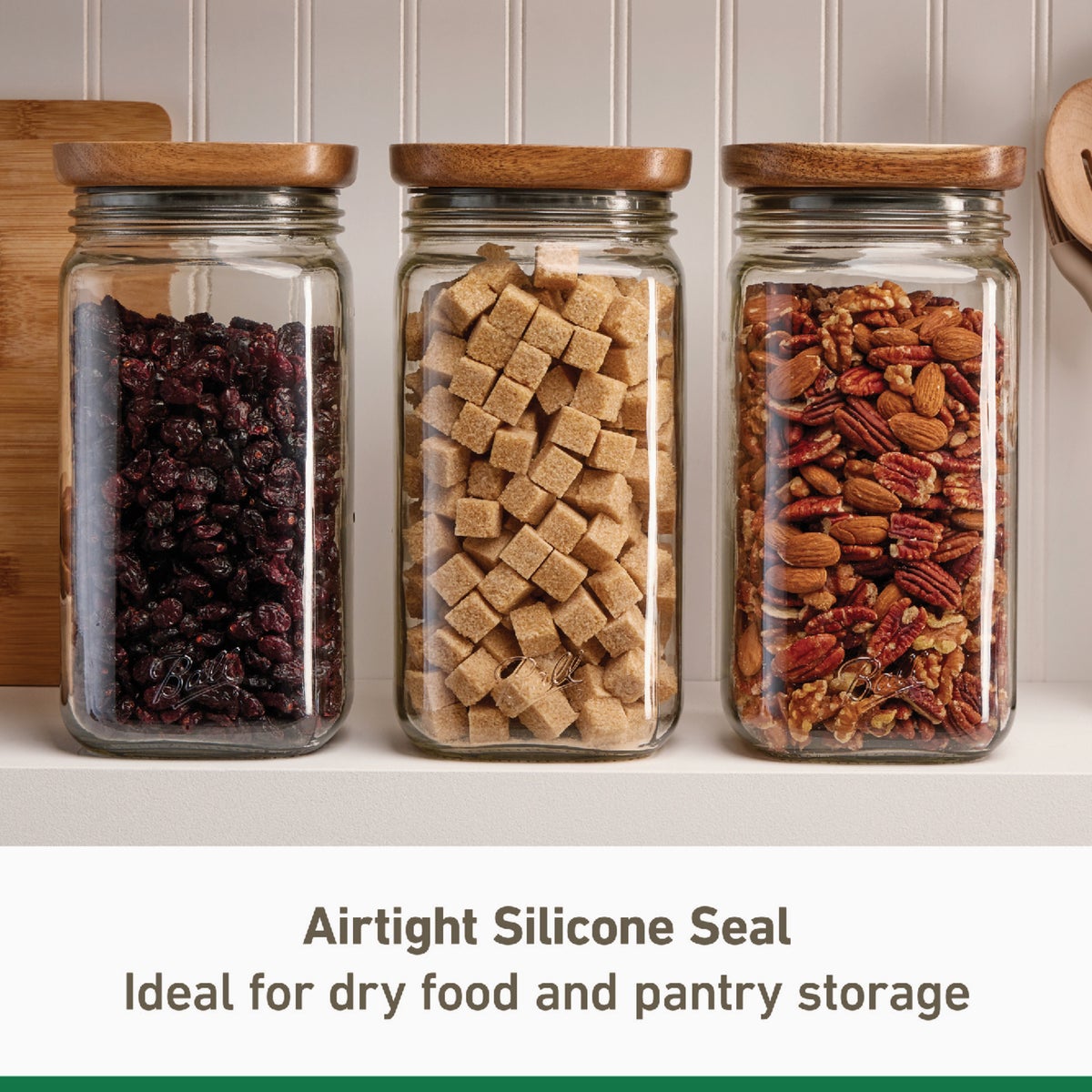 Ball 9.9 Cup Stack & Store Jar with Wooden Lid Image 2