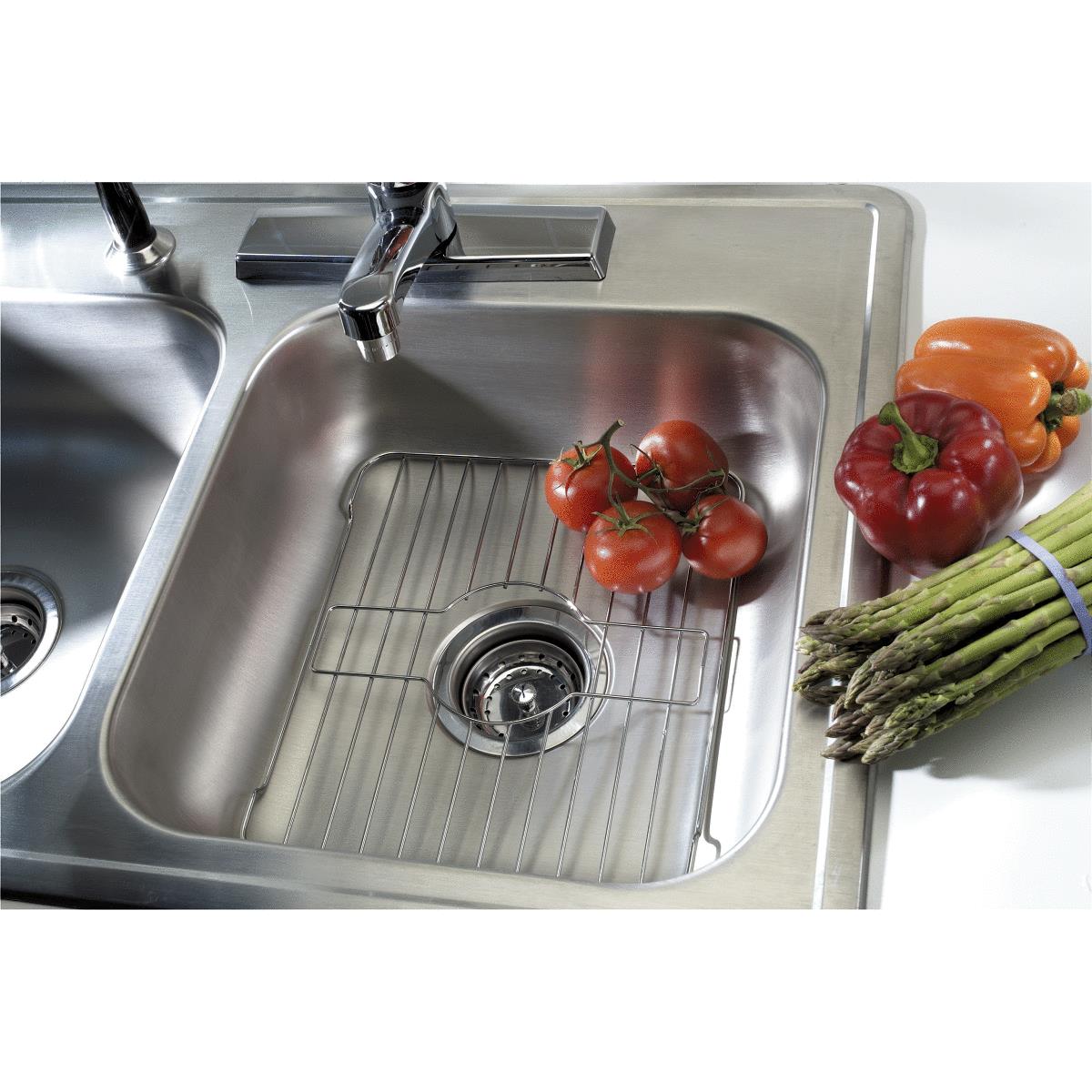 CHROME TWIN SINK RACK