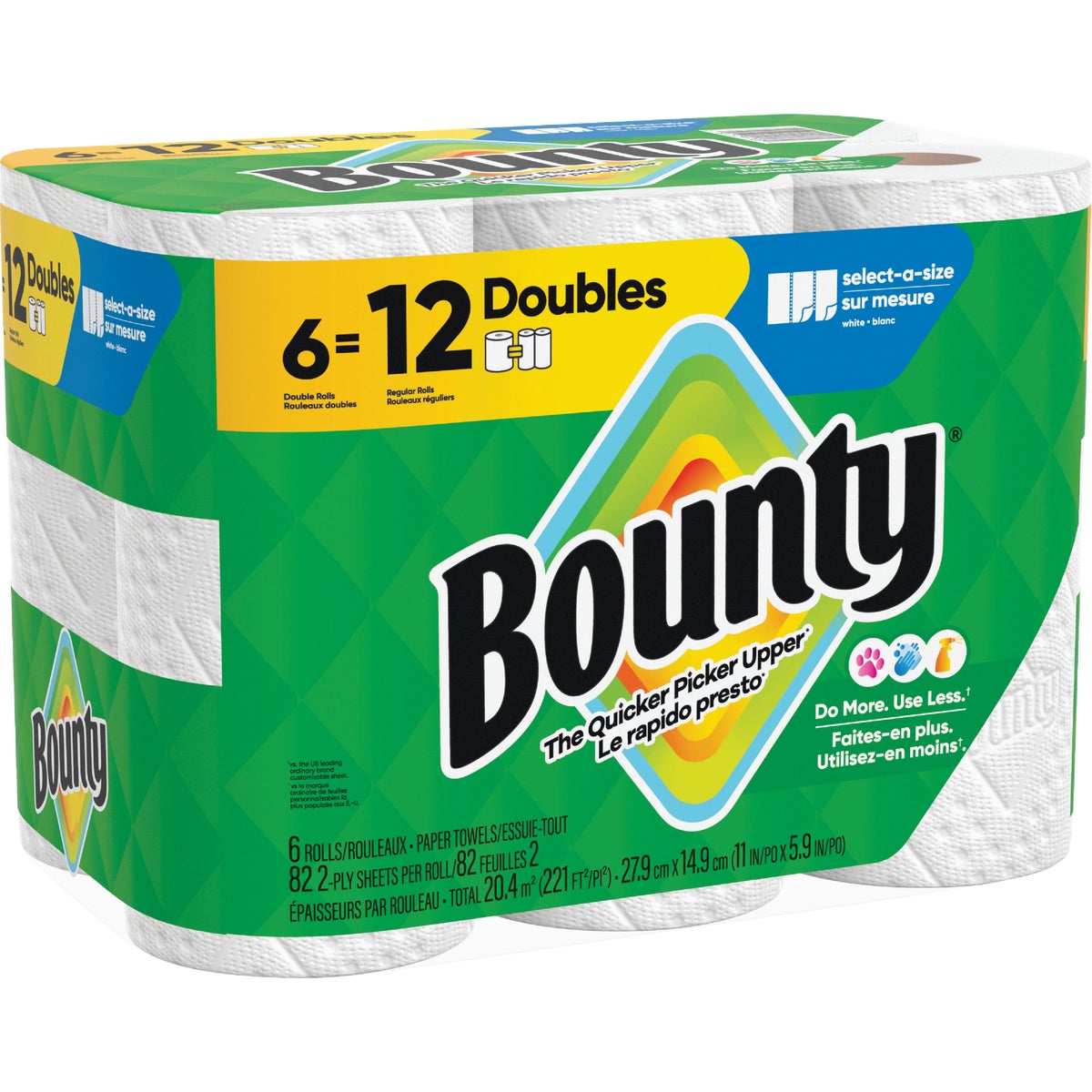 Bounty Select-A-Size Paper Towels, 6 Double Rolls