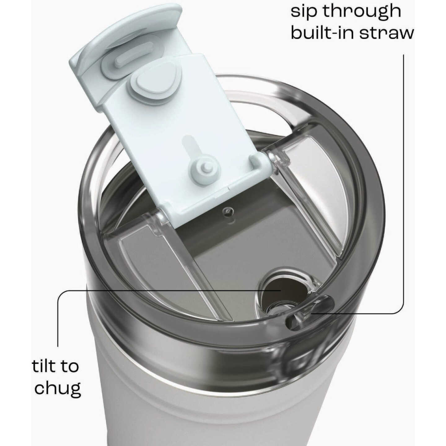 Bubba 32 Oz. White DualSip Insulated Stainless Steel Water Bottle Image 2