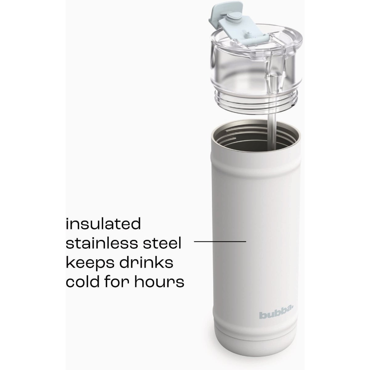 Bubba 32 Oz. White DualSip Insulated Stainless Steel Water Bottle Image 3