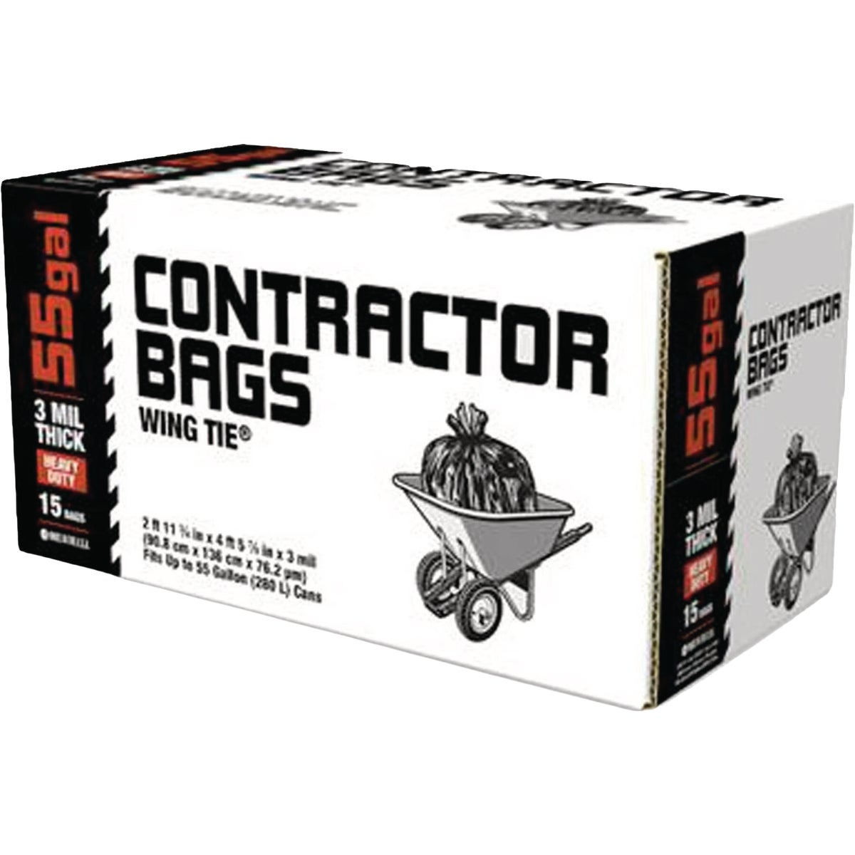 Sunbelt Black 55 Gal. Contractor Trash Bags (15-Count)