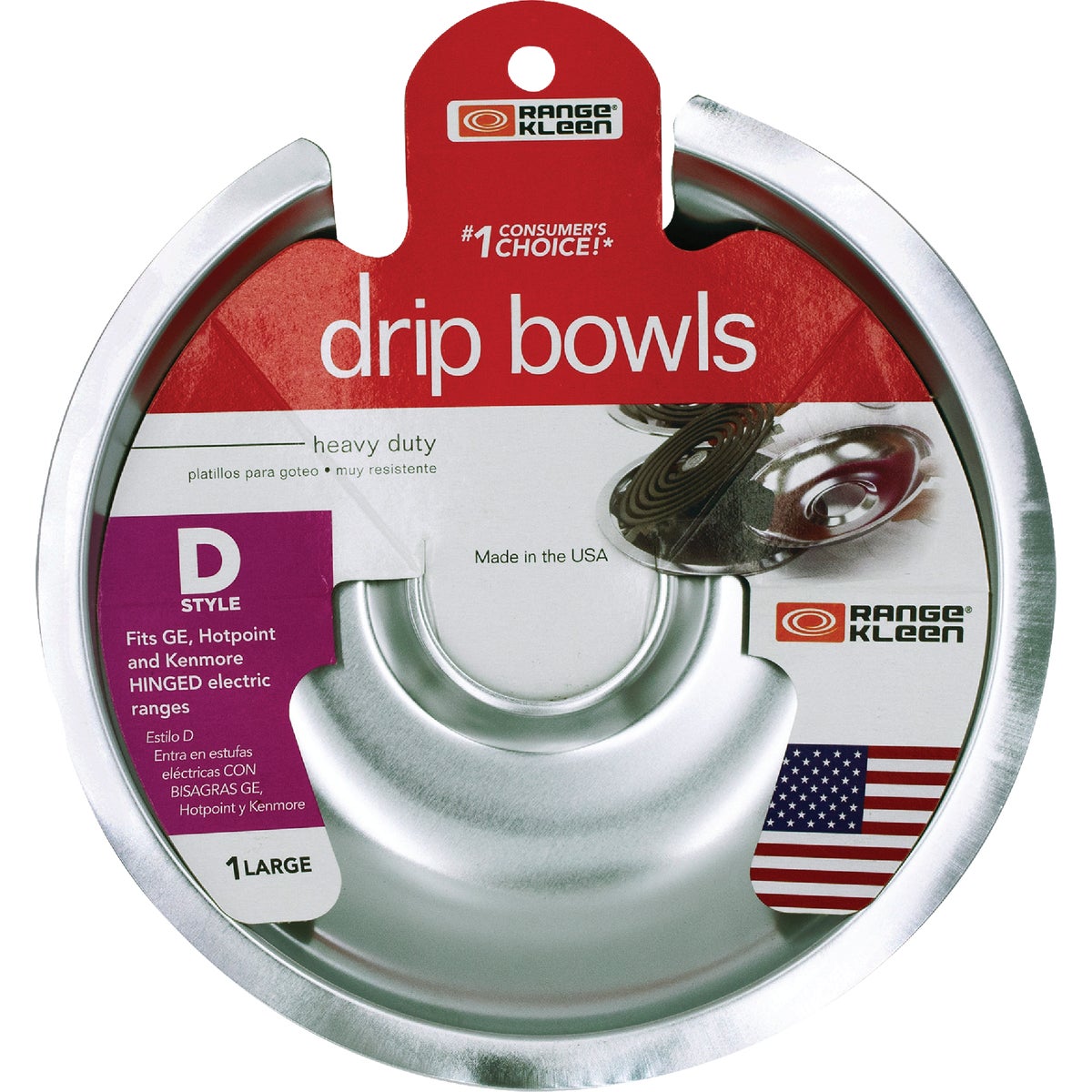 Range Kleen Electric 8" Style D Round Chrome Drip Pan Image 2