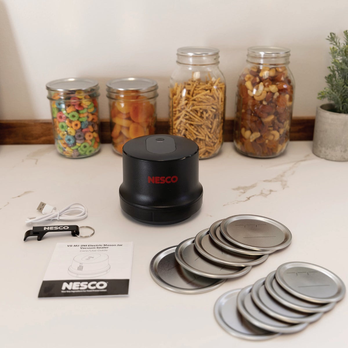 Nesco 2-In-1 Electric Mason Jar Vacuum Sealer Image 2