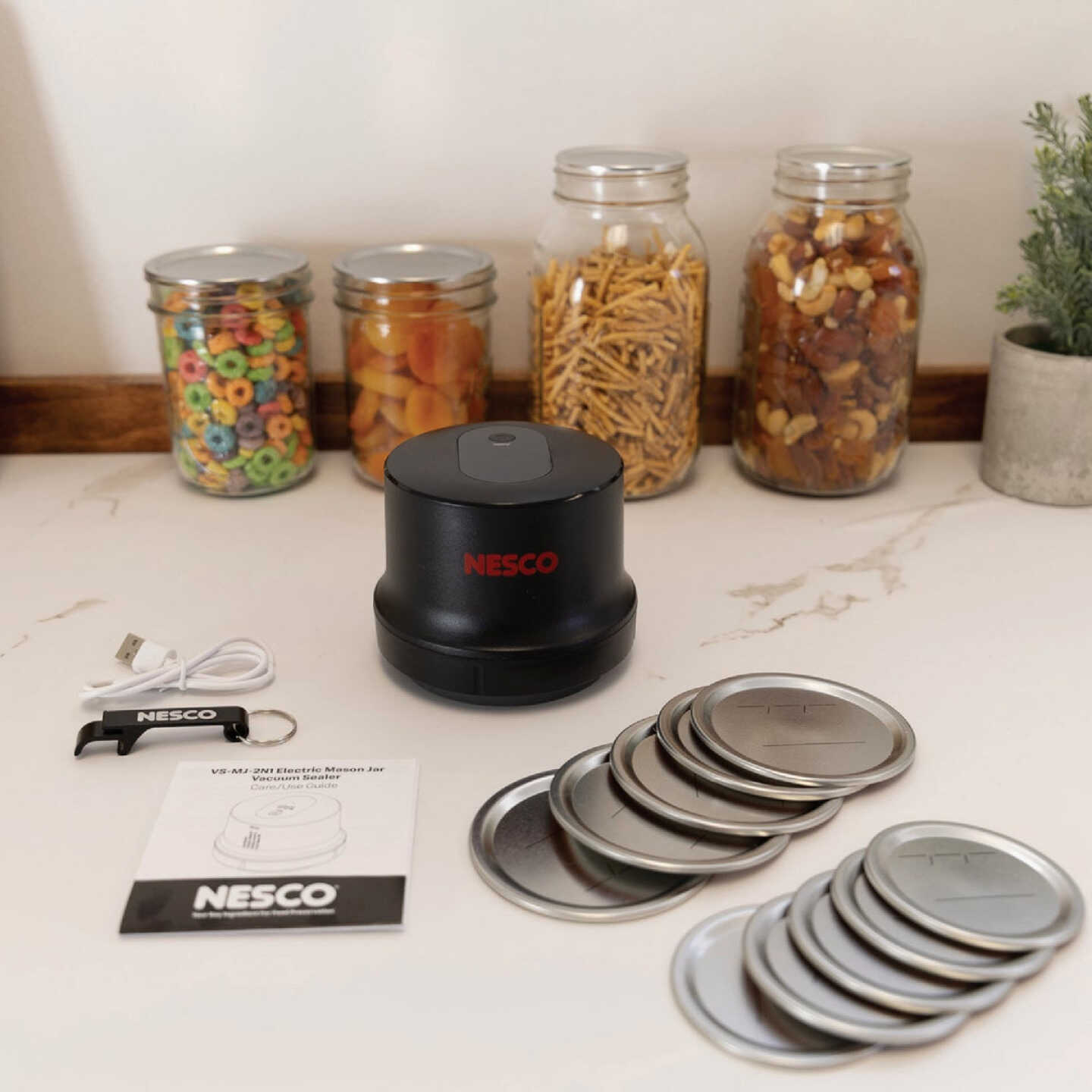 Nesco 2-In-1 Electric Mason Jar Vacuum Sealer Image 2