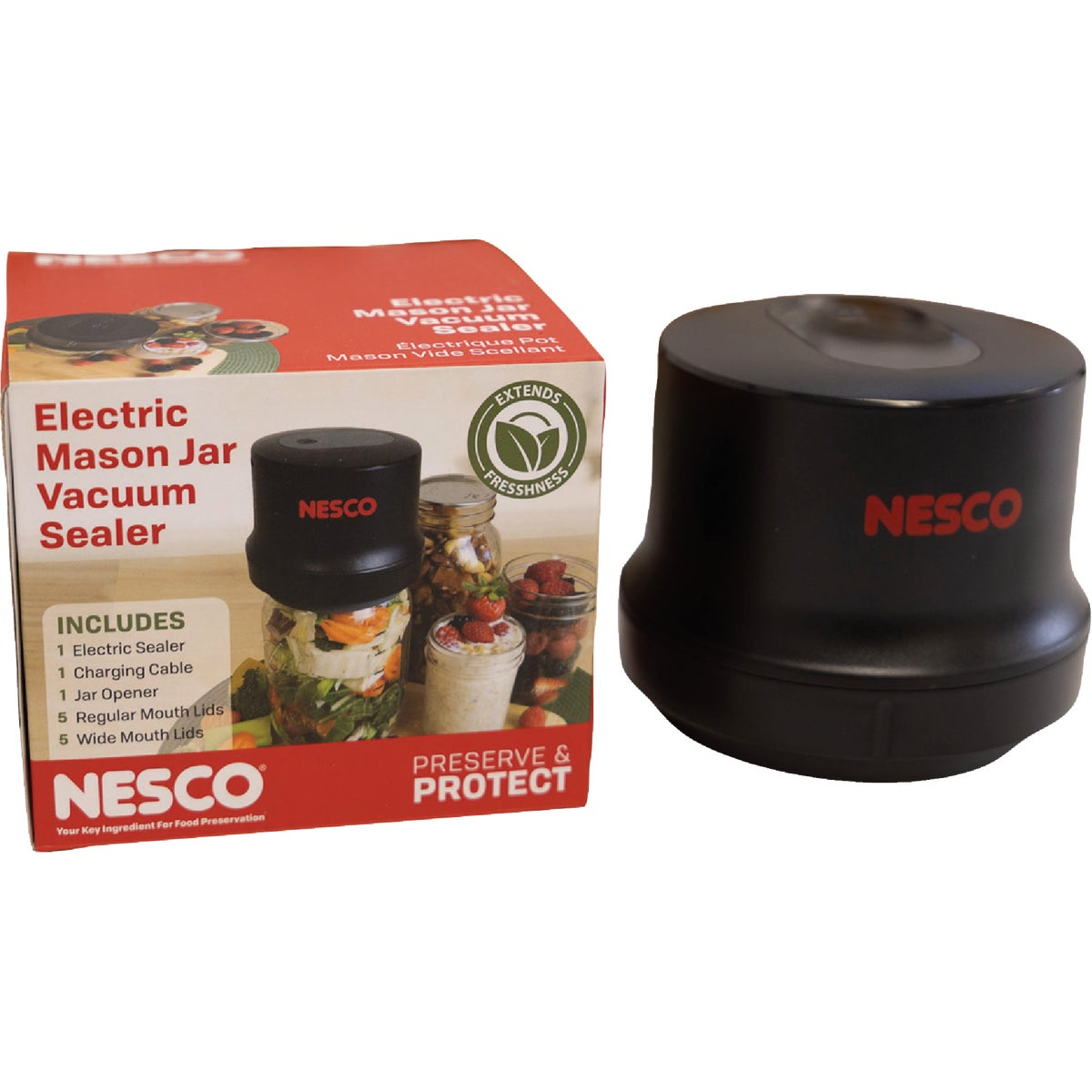 Nesco 2-In-1 Electric Mason Jar Vacuum Sealer Image 7