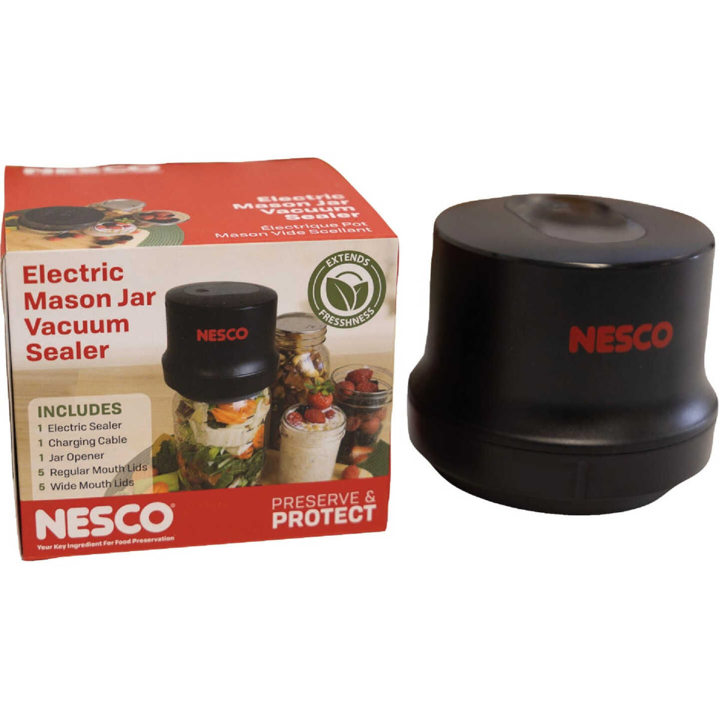 Nesco 2-In-1 Electric Mason Jar Vacuum Sealer Image 7