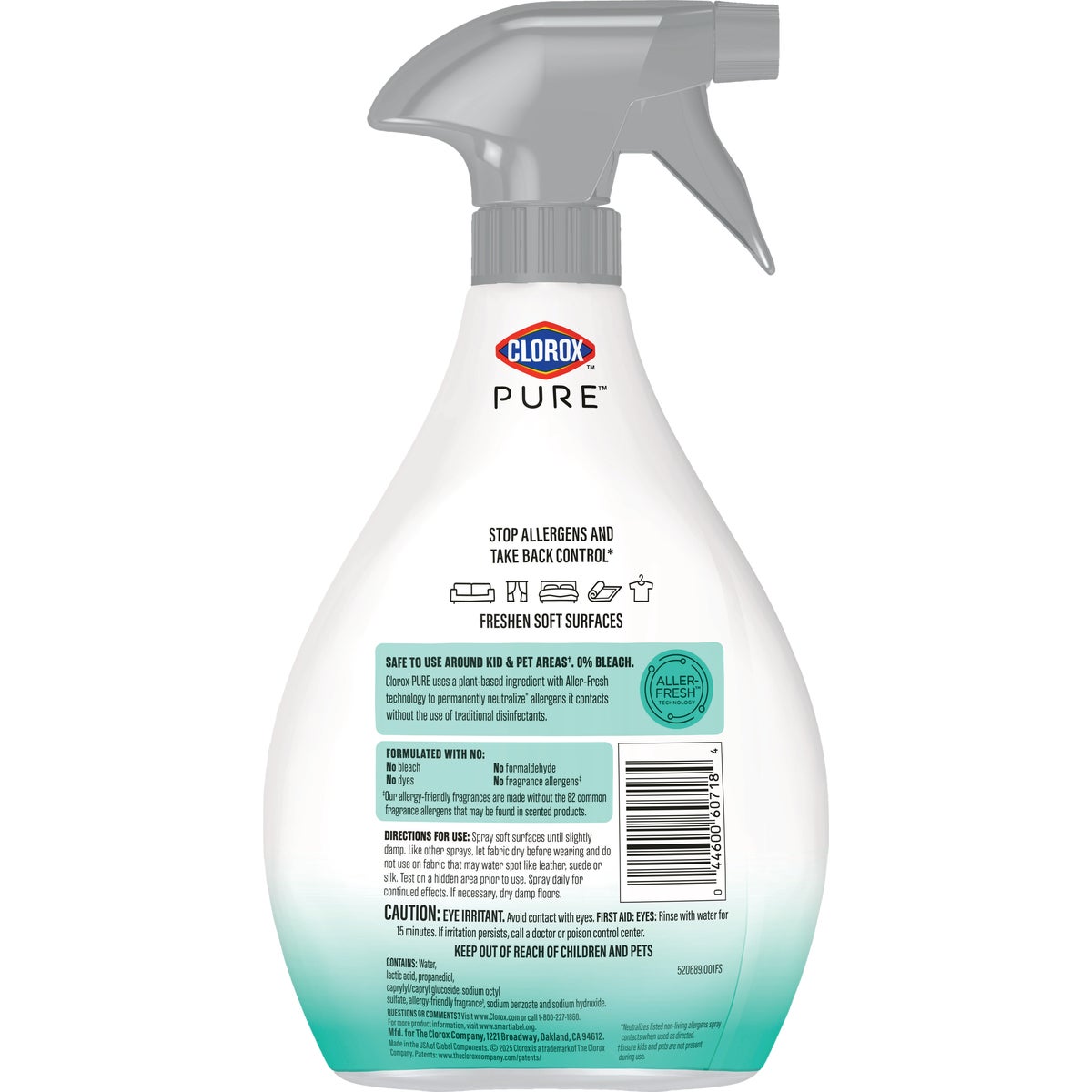Clorox 26 Oz. PURE Allergen Neutralizer Fabric and Carpet Spray, Clean Breeze Image 3