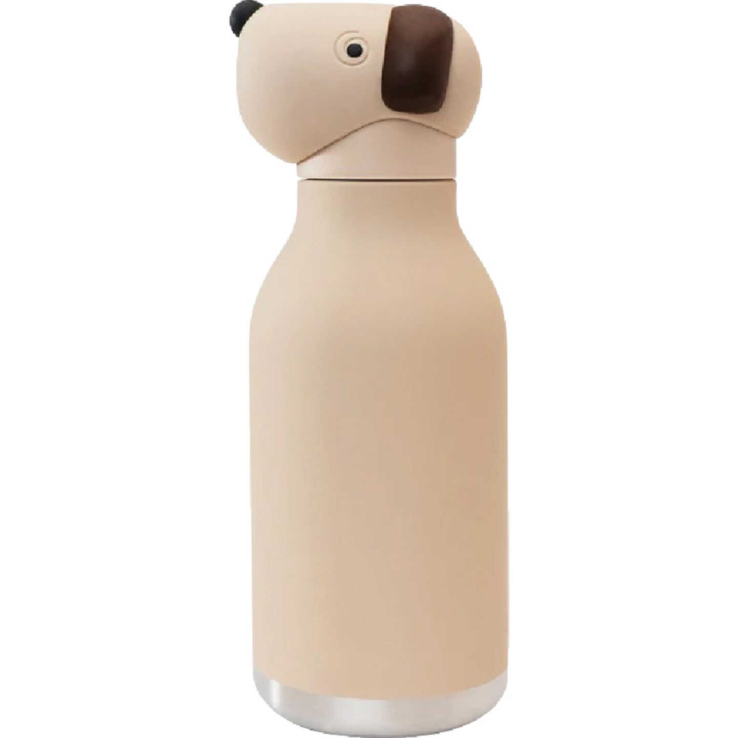 Ad-N-Art 16 Oz. Bestie Animal Insulated Water Bottle, Beige Dog Image 4