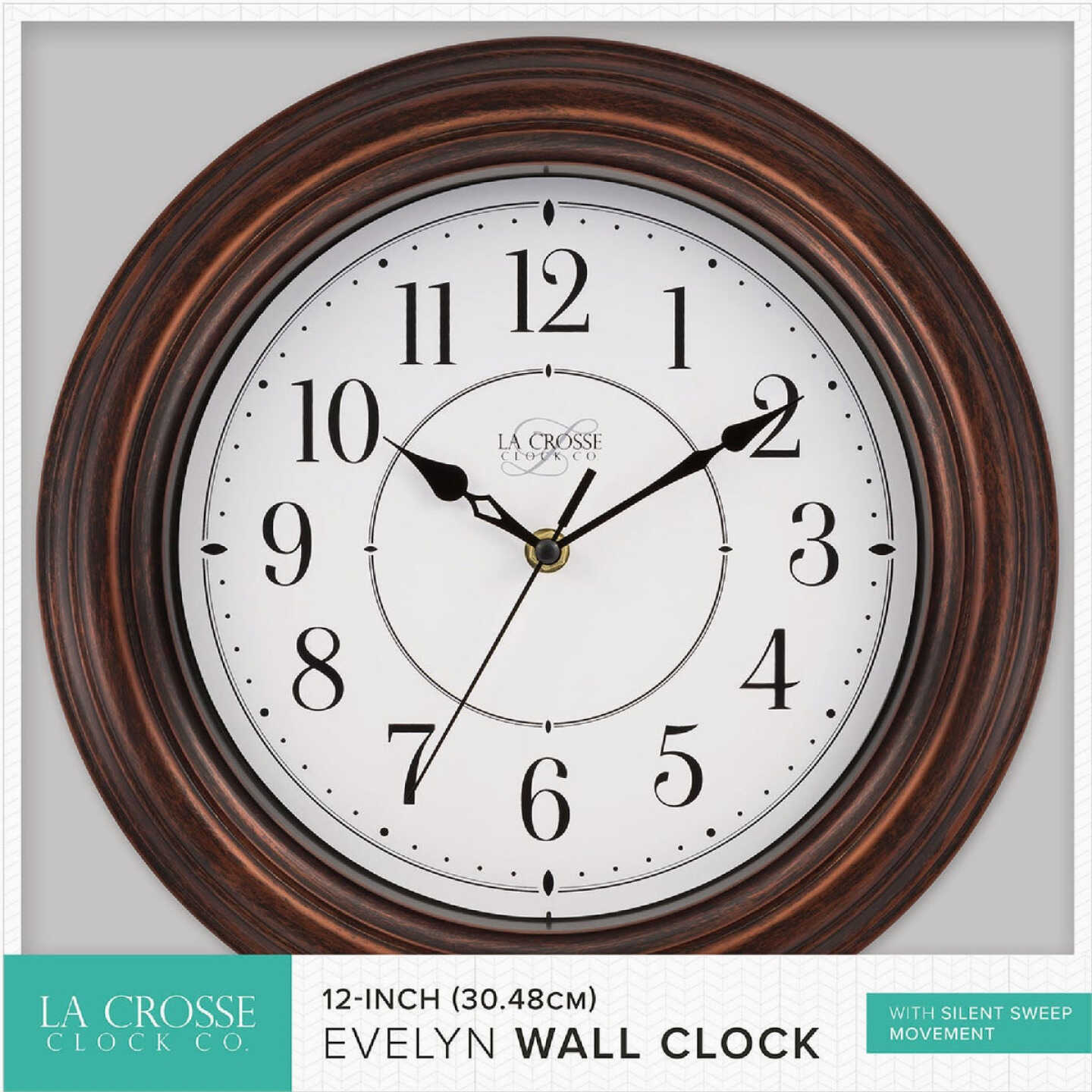 La Crosse Clock Co. 12 In. Evelyn Wall Clock Image 4