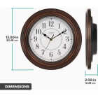 La Crosse Clock Co. 12 In. Evelyn Wall Clock Image 2