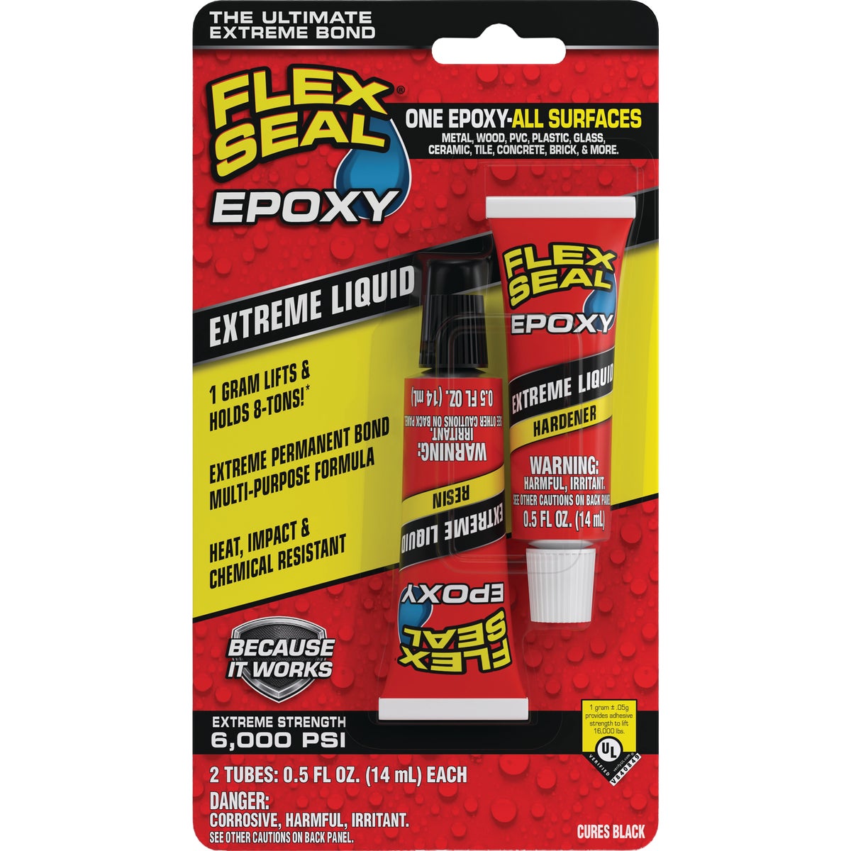 Flex Seal Epoxy 0.5 Oz. Extreme Liquid, Black (2-Pack) Image 2