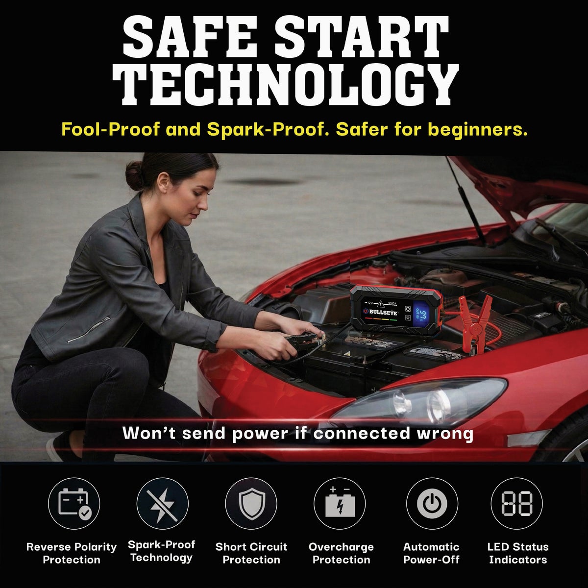 Bullseye 1000 Amp 12-Volt Rechargeable Jump Starter Image 3