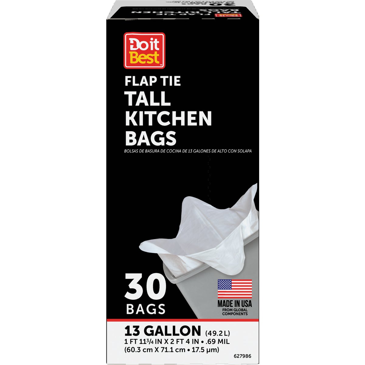 Do it Best 13 Gal. Tall Kitchen White Trash Bag (30-Count) Image 2