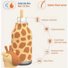 Ad-N-Art 16 Oz. Bestie Animal Insulated Water Bottle, Giraffe Spots Image 4