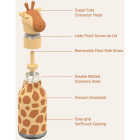 Ad-N-Art 16 Oz. Bestie Animal Insulated Water Bottle, Giraffe Spots Image 3