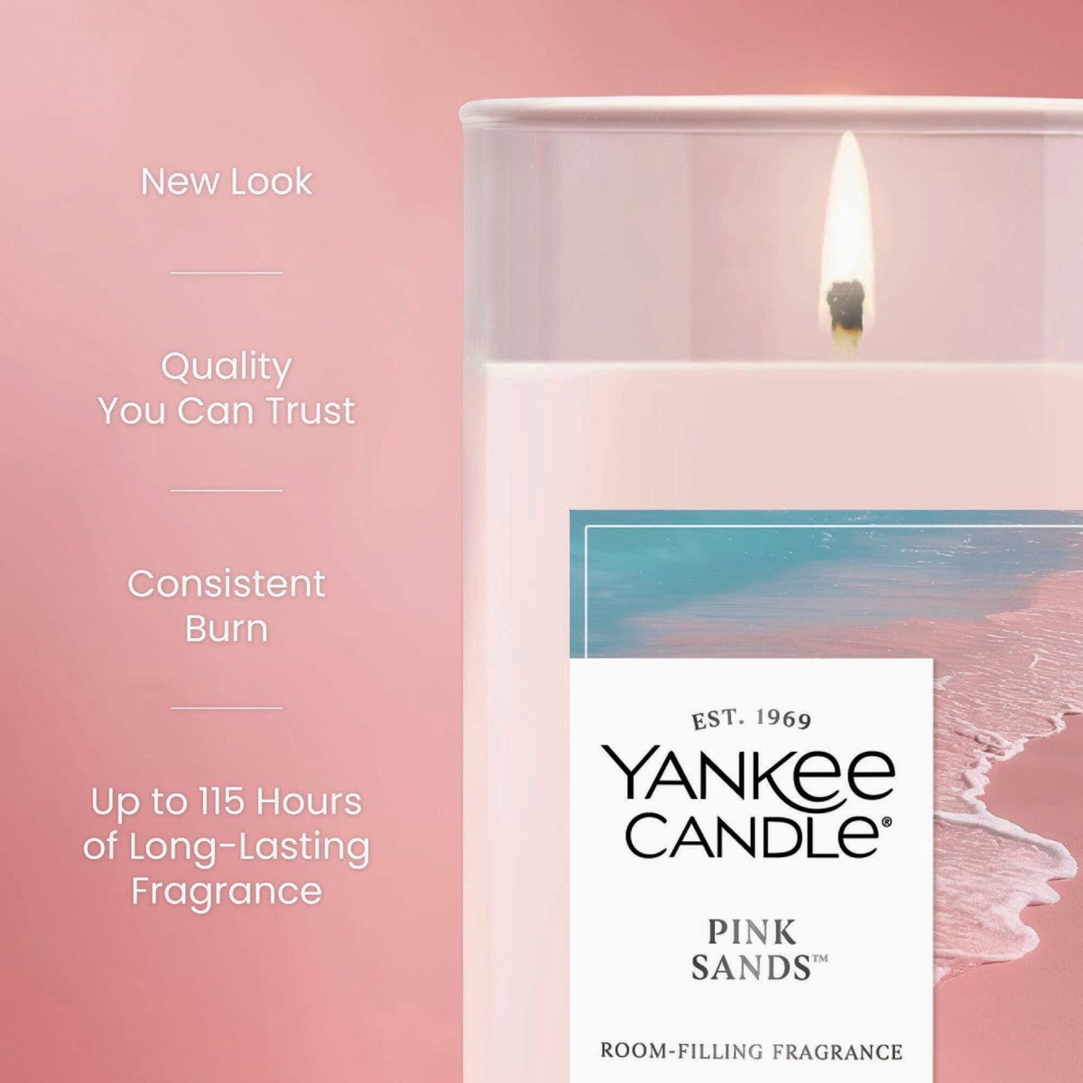 Yankee Candle 14-1/4 Oz. Pink Sands Medium Pillar Candle Image 6