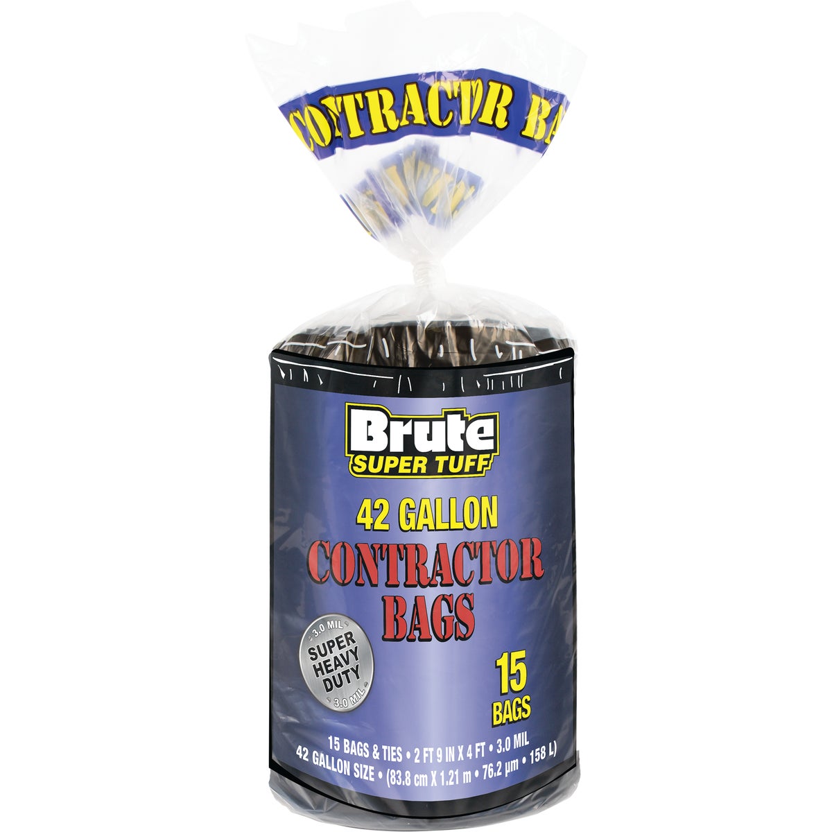 Brute Super Tuff 42 Gal. Contractor Black Trash Bag (15-Count) Image 2