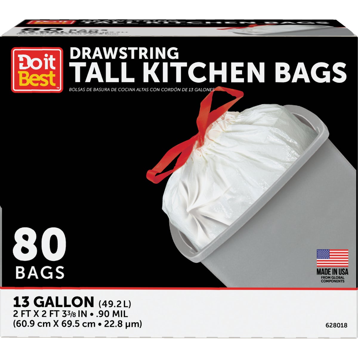 Do it Best 42 Gal. Twist Tie Contractor Black Trash Bag (50-Count) Image 1