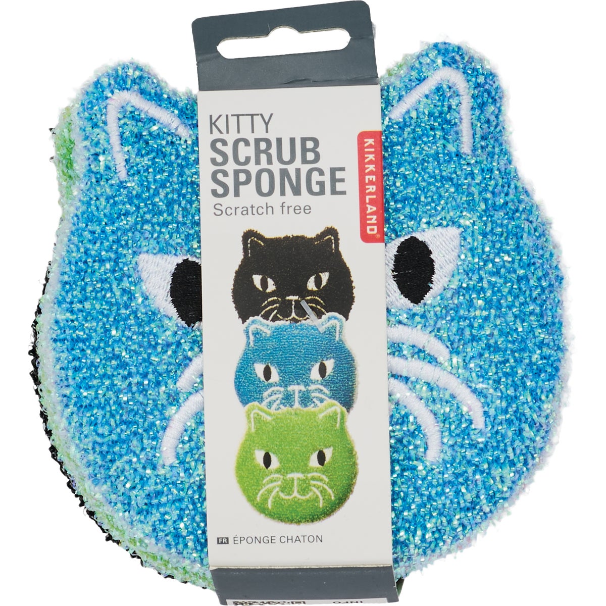 Kikkerland 4.3 In. x 2.5 In. Cat Scrub Sponge (3-Pack) Image 3