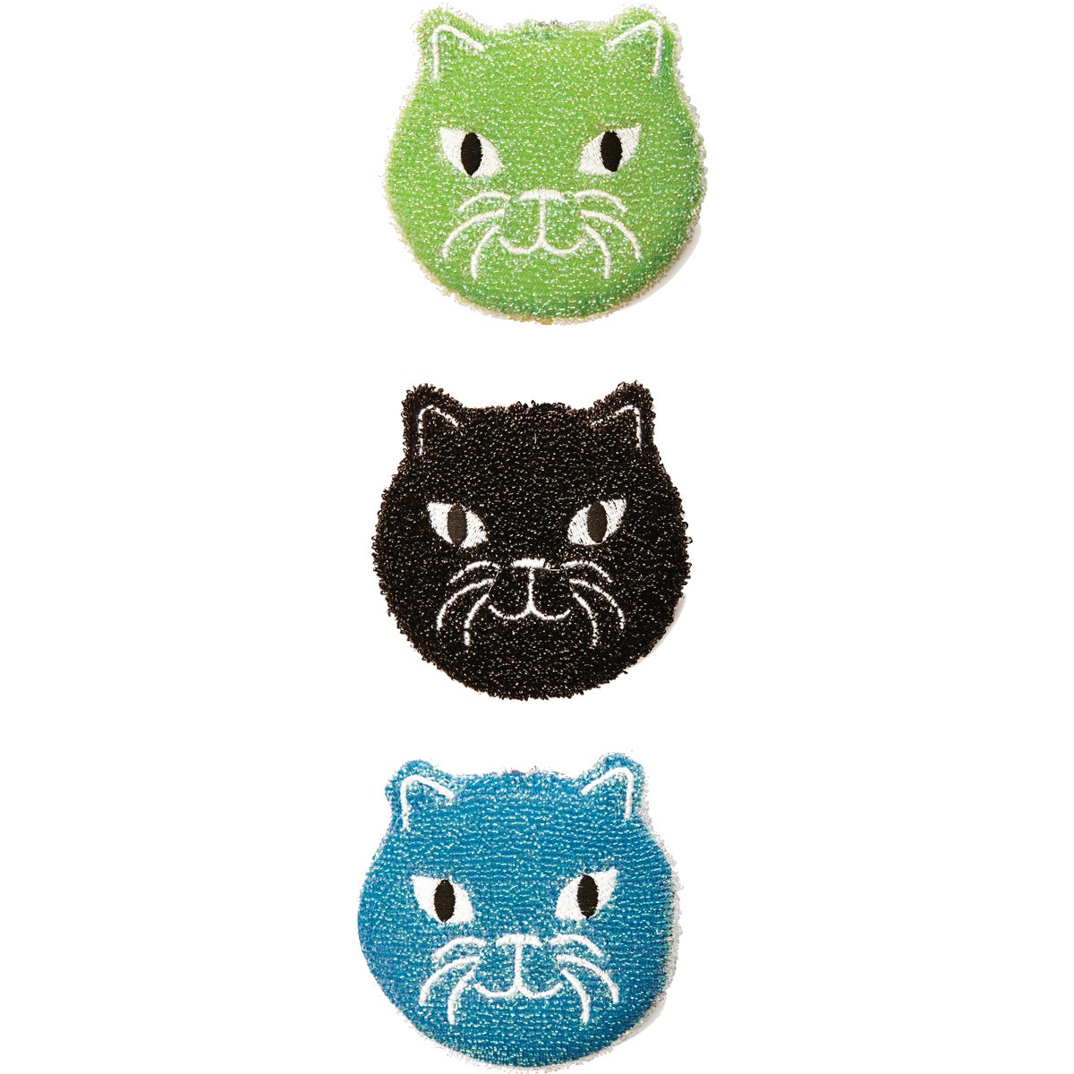 Kikkerland 4.3 In. x 2.5 In. Cat Scrub Sponge (3-Pack) Image 4