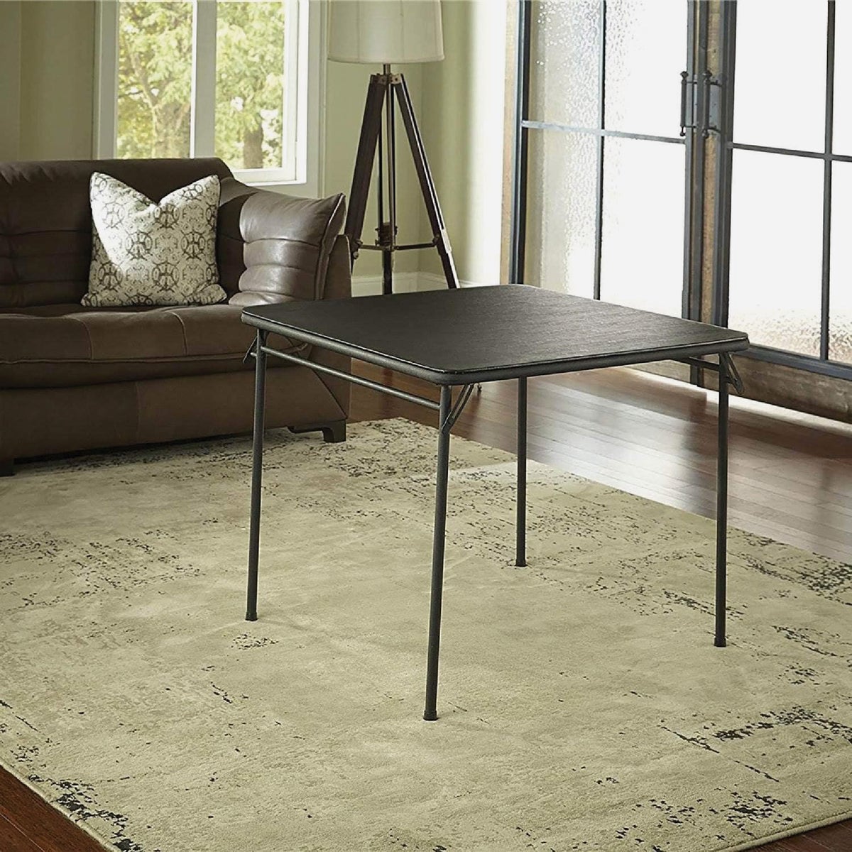 COSCO 34 In. x 34 In. Folding Table, Black Image 3