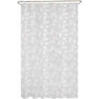 Zenna Home 70 In. x 72 In. Just Leaves White Waterproof PEVA Shower Curtain Image 1