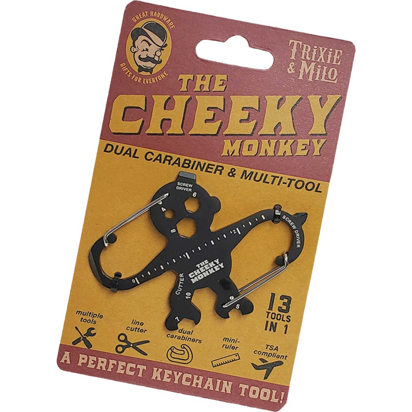 Lucky Jack The Cheeky Monkey Dual Carabiner Multi-Tool Image 3