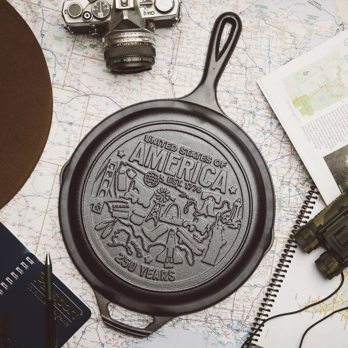 Lodge 10-1/4 In. USA 250 Cast Iron Skillet Image 2