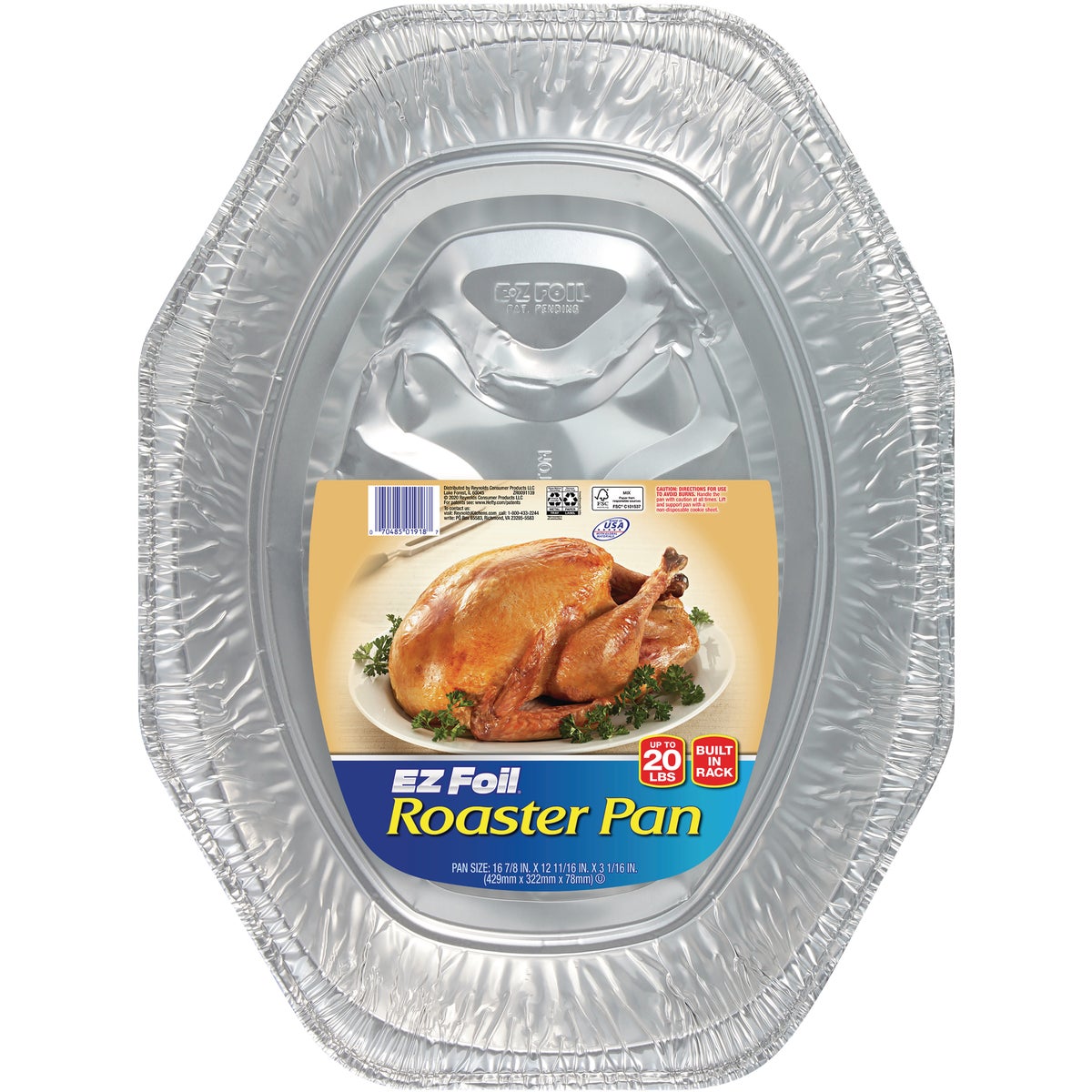 EZ Foil 14-1/8 In. x 18 In. Oval Roaster Pan Image 1
