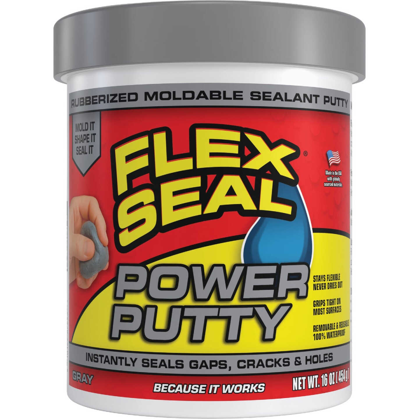 Flex Seal Power Putty 16 Oz. Gray Multi-Purpose Adhesive Image 1