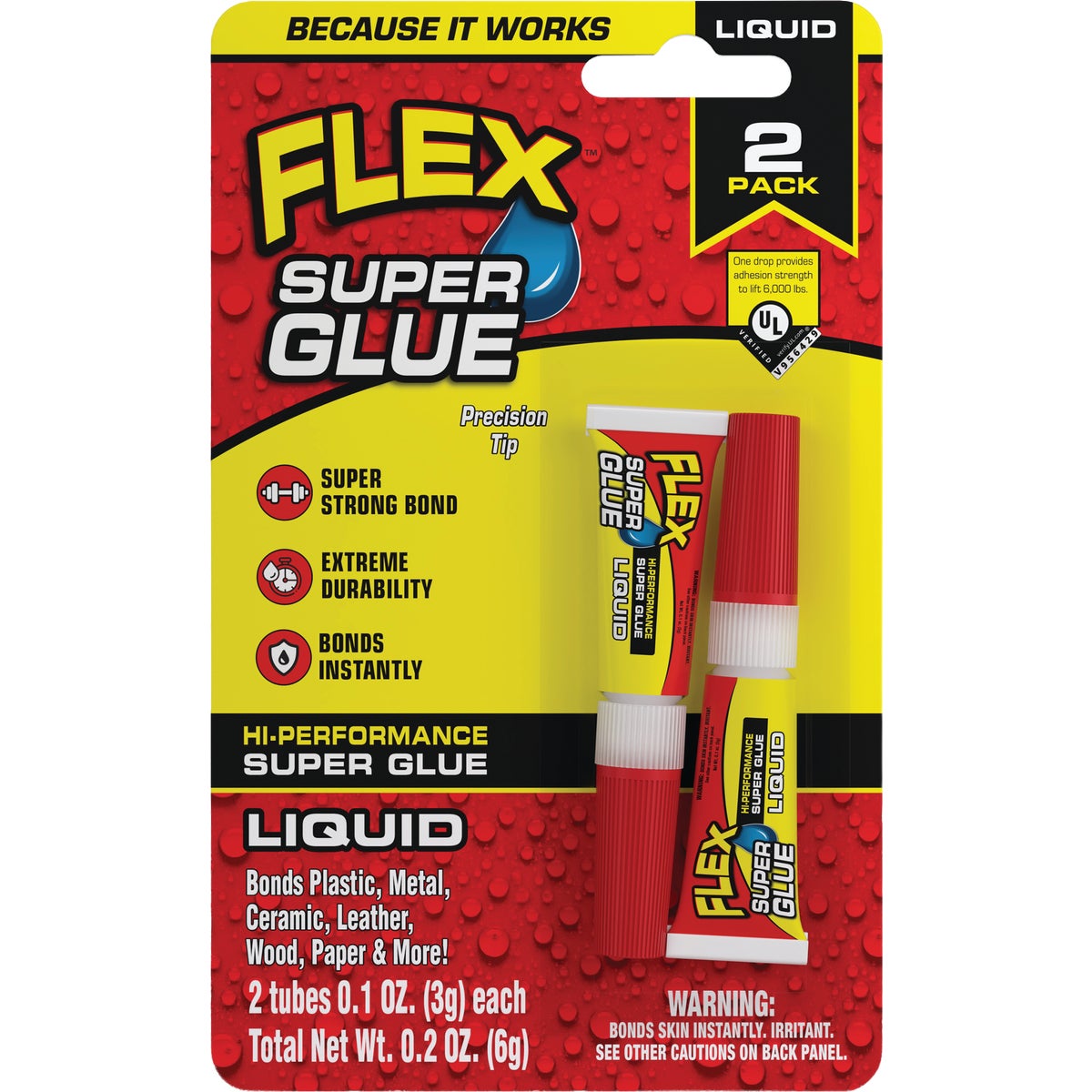 Flex 0.1 Oz. Liquid Super Glue (2-Pack)