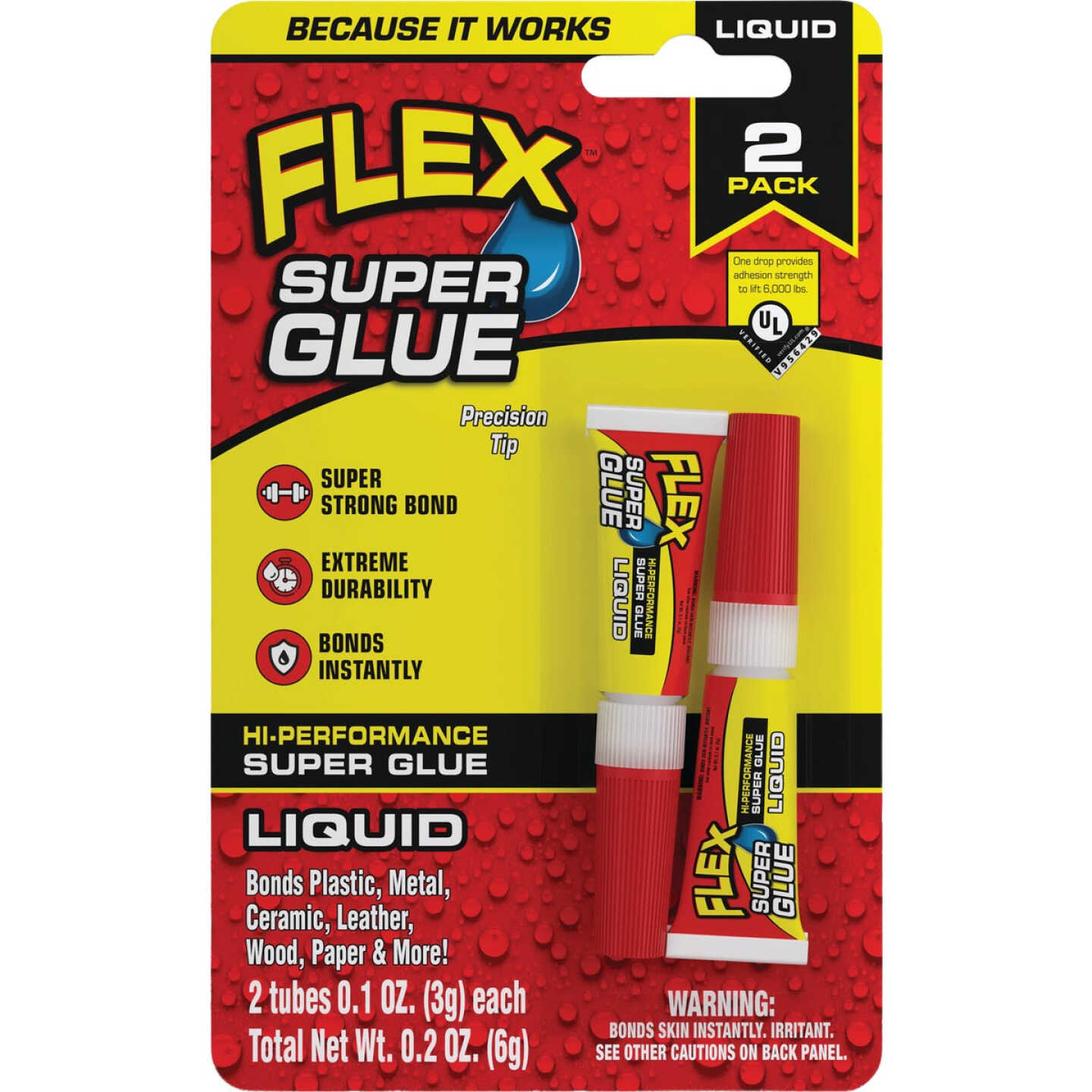 Flex 0.1 Oz. Liquid Super Glue (2-Pack) Image 1