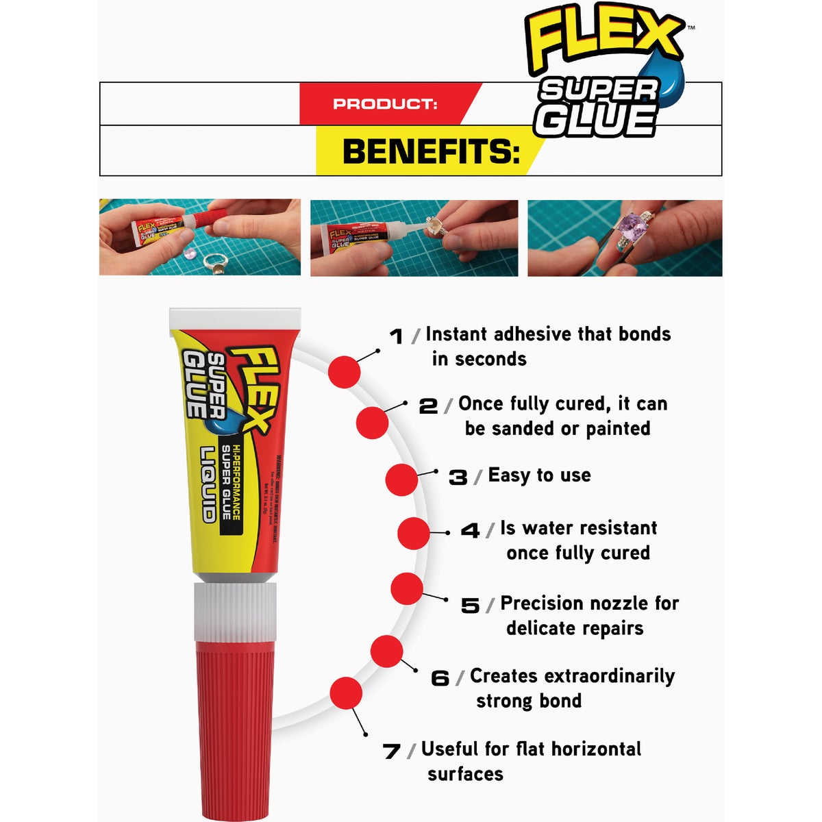 Flex 0.1 Oz. Liquid Super Glue (2-Pack) Image 4