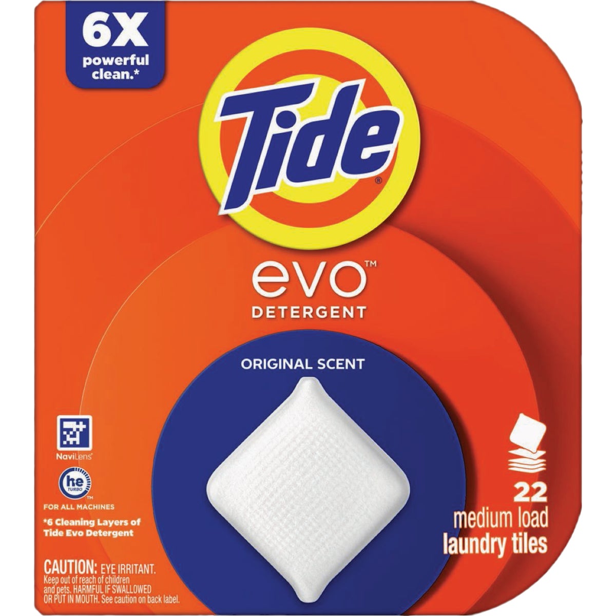 Tide Evo Laundry Detergent Tile, Original Scent (22-Count)