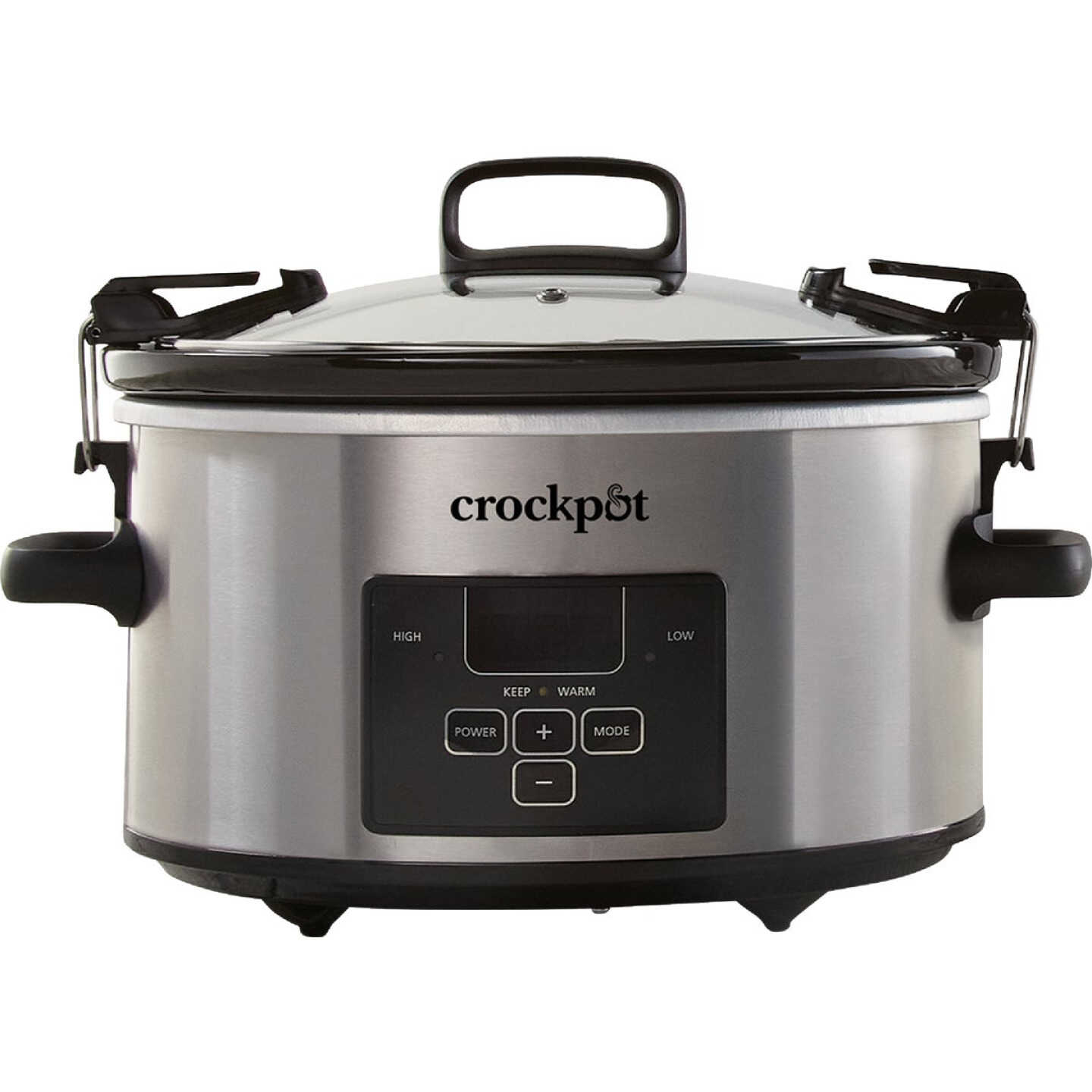 Crockpot 4 Qt. Cook & Carry Stainless Steel Slow Cooker Image 1