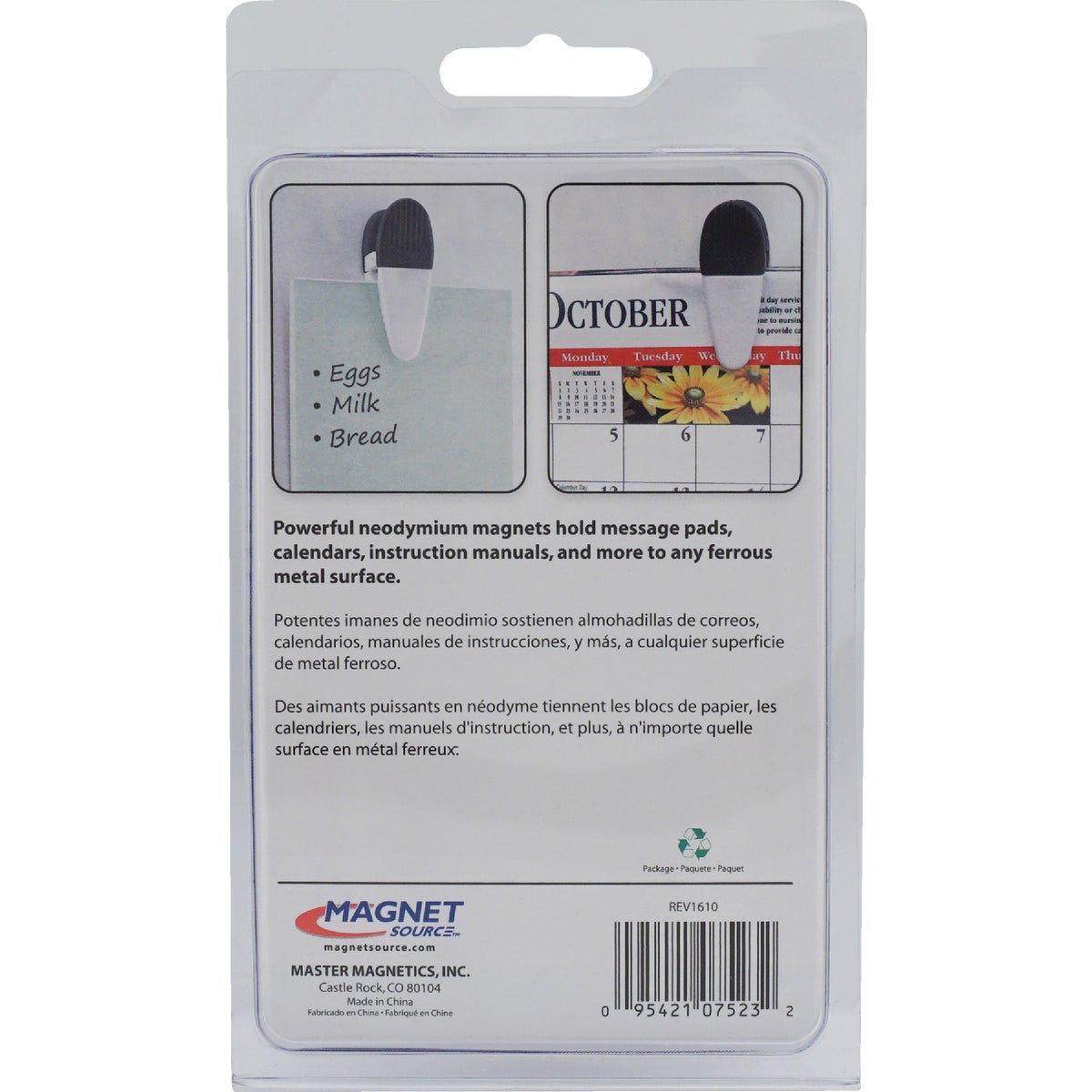 Master Magnetics 3-1/2 In. White Magnetic Clip (2-Pack) Image 8