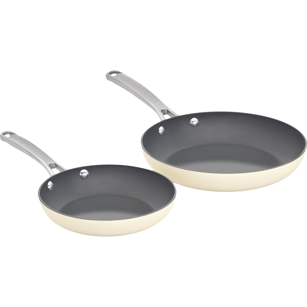 Calphalon 8 In. and 10 In. Ceramic Nonstick Fry Pan Set, Flour