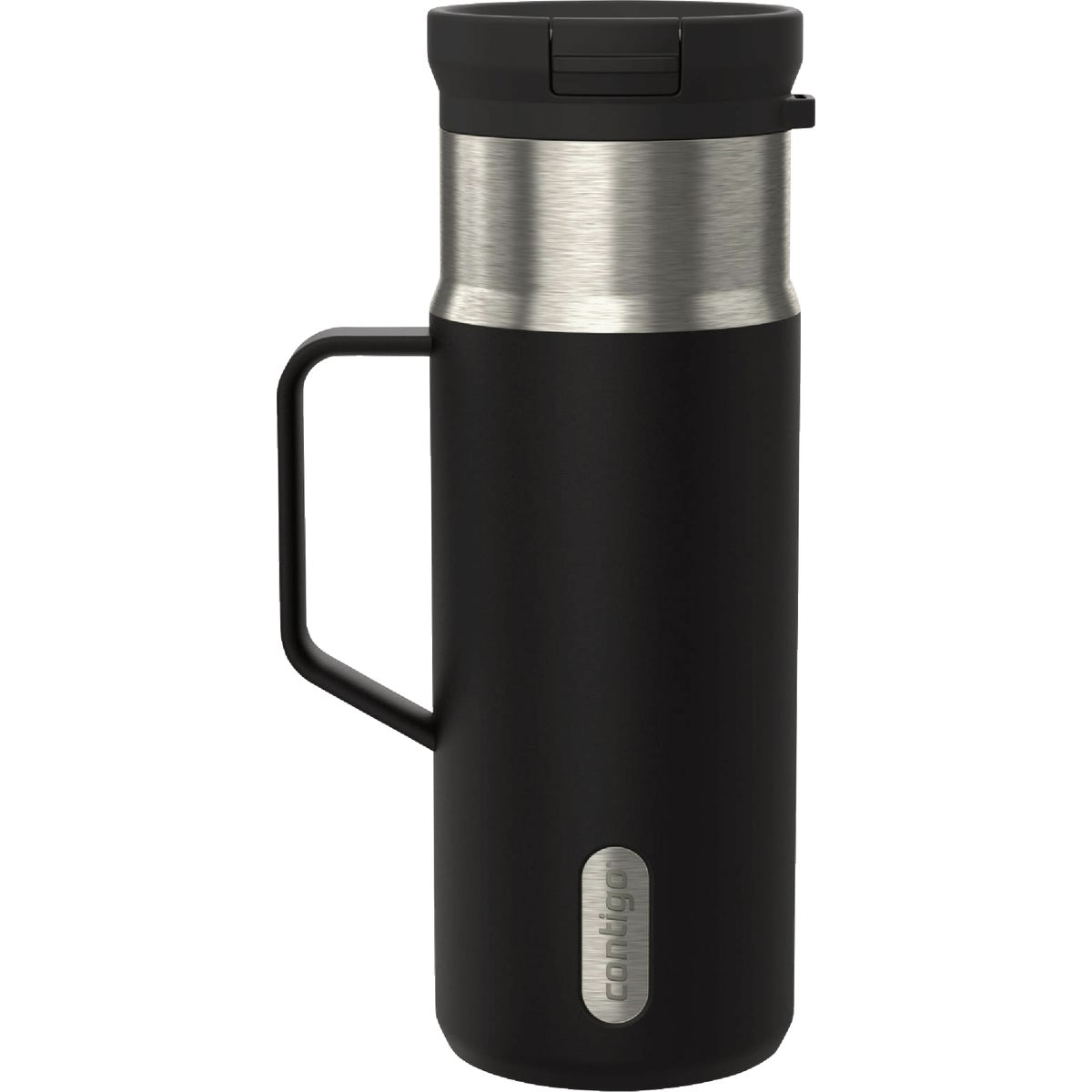 Contigo SnapSeal 18 Oz. Leakproof Stainless Steel Water Bottle with Side Handle, Black