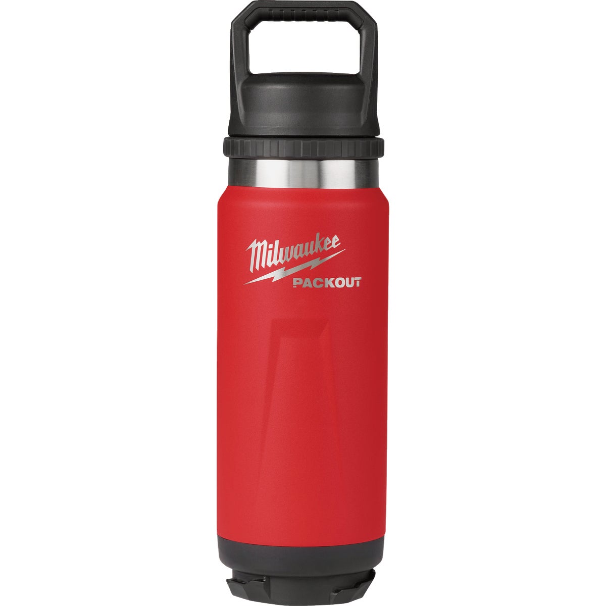 Milwaukee PACKOUT 24 Oz. Red Insulated Bottle with Chug Lid Image 1