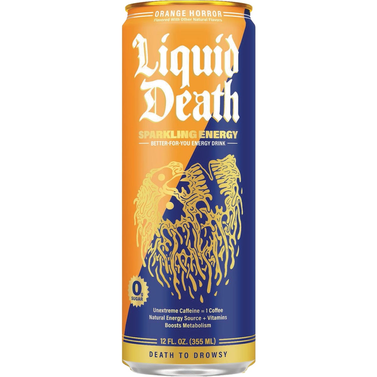Liquid Death 12 Oz. Orange Horror Sparkling Energy Drink