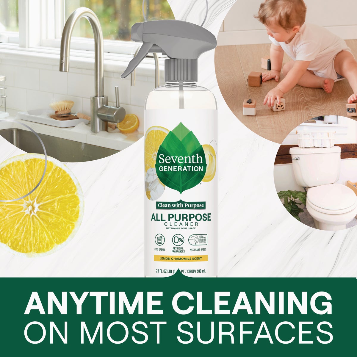 Seventh Generation 23 Oz. Lemon Chamomile Citrus Multi-Surface All Purpose Cleaning Spray Image 4