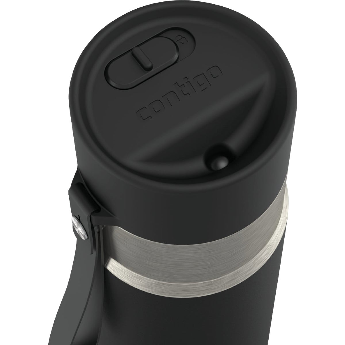 Contigo AutoSeal 18 Oz. Leakproof Water Bottle with Carrying Strap, Black Image 2