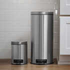 Ninestars 8 Gal. & 1.3 Gal. Stainless Steel Trash Cans (2-Count) Image 2
