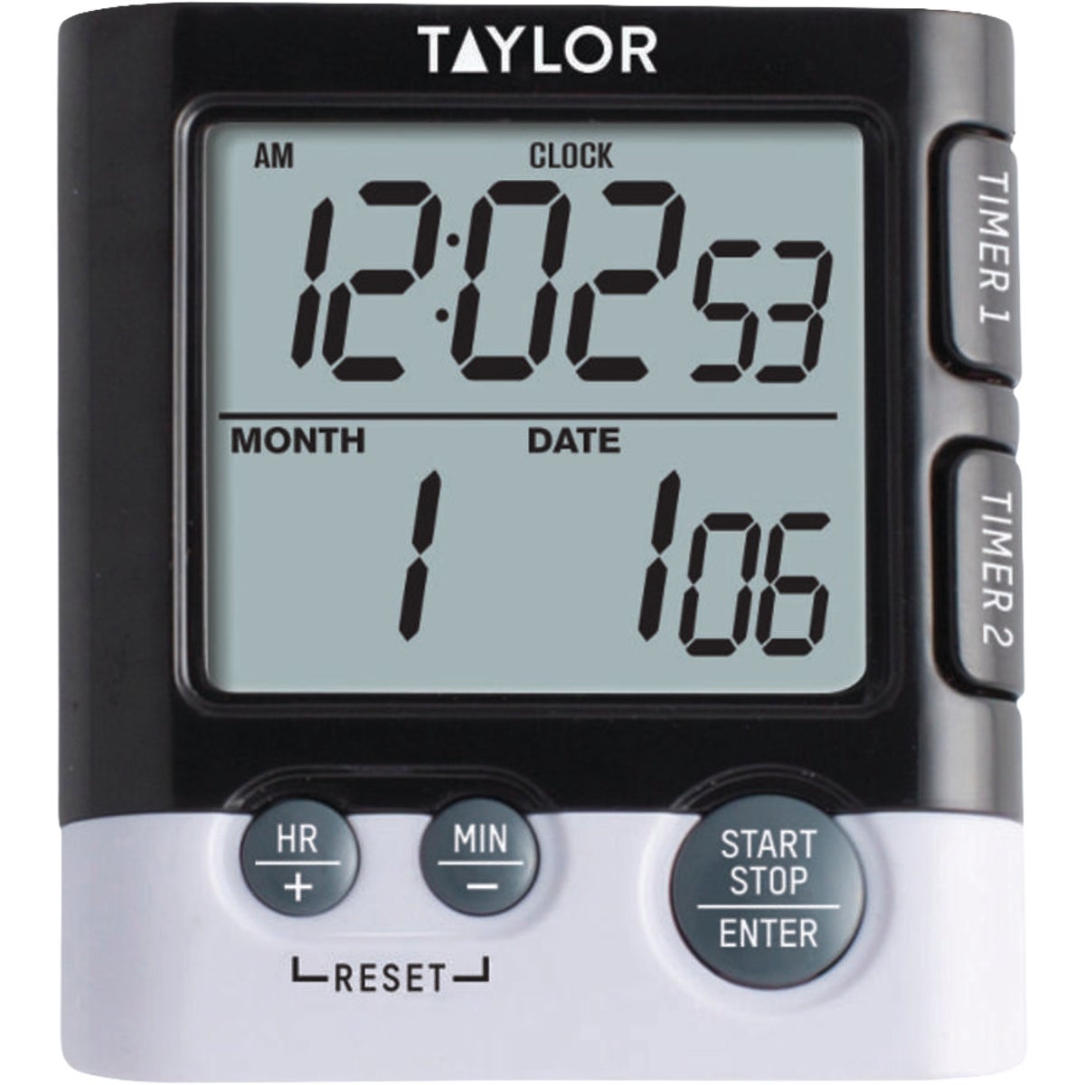 Taylor Dual Event 1.5 In. Digital LCD Timer with Clock