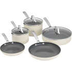 Calphalon Ceramic Nonstick Cookware Set, Flour (8-Piece) Image 1