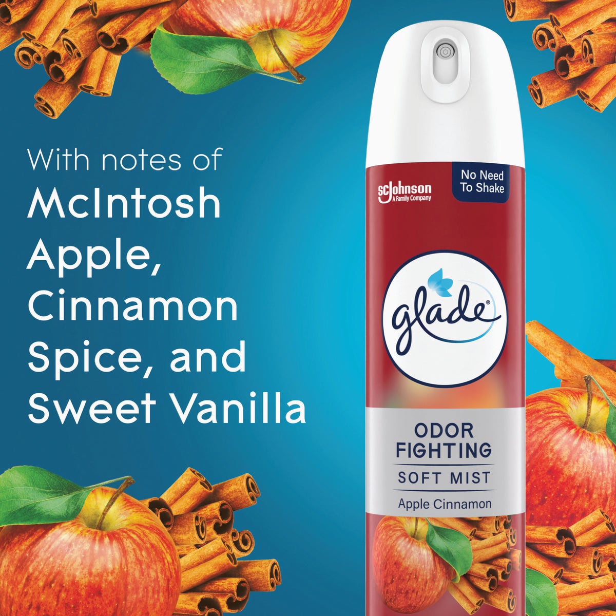 Glade 2X Fragrance 7.3 Oz. Apple Cinnamon Spray Air Freshener Image 5